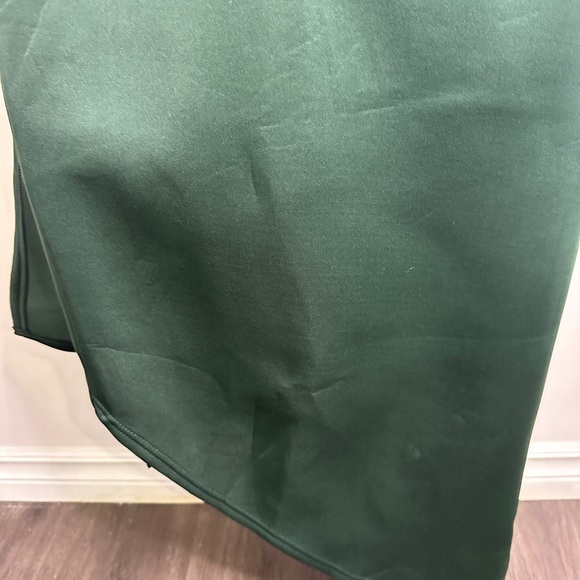 🪷 New! Pretty little thing Emerald  Green Scuba Bandeau Drape Skirt Midi Dress ❌ - Picture 9 of 13
